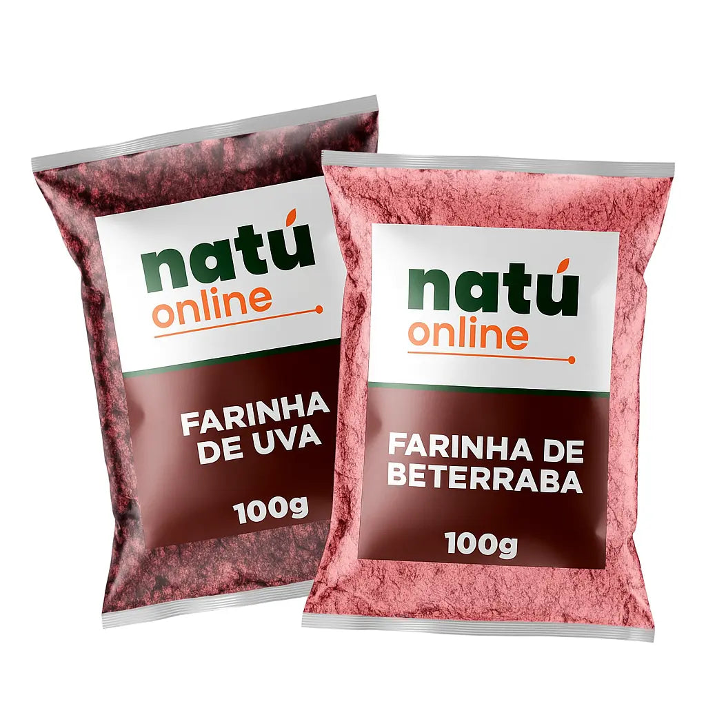 KIT RESISTÊNCIA – Pó de Beterraba + pó de uva – 100% natural