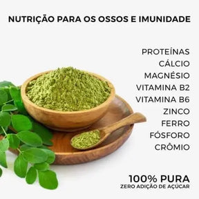 Moringa em pó 100% NATURAL